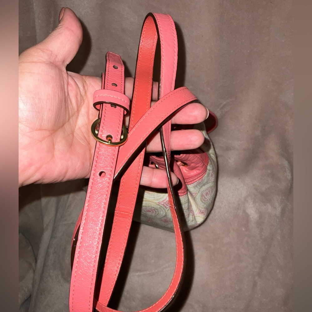Coach Mini Dempsey Bucket Jacquard Rose PINK Leather Trim. - Picture 5 of 9